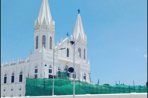 Basilica of Our Lady of Good Health near Velankanni Beach