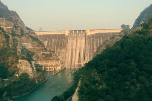 Bhakra Dam near Bhagsunag Waterfall